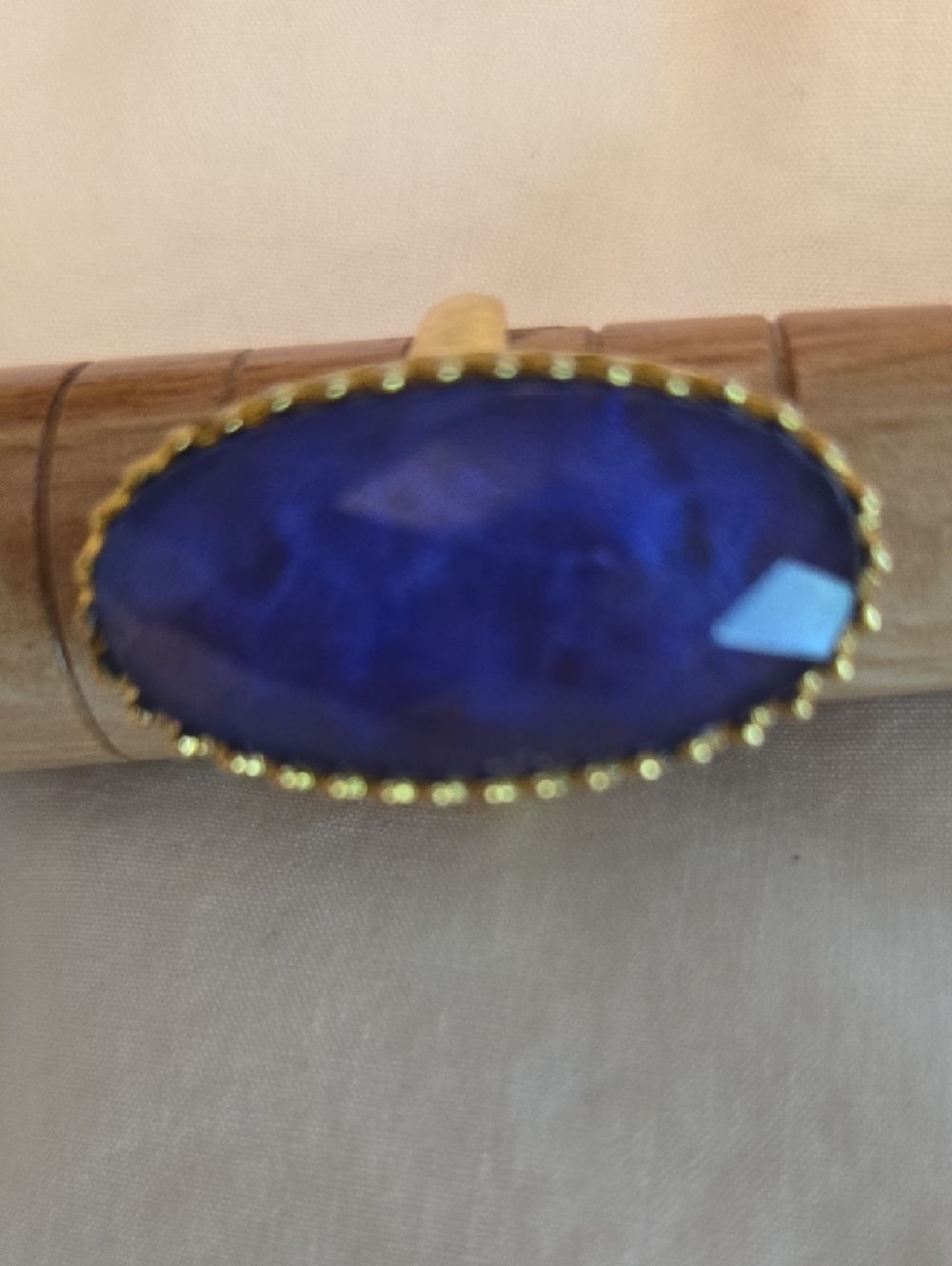 14K GOLD FILLED NATURAL TANZANITE RING - Picture 7 of 7